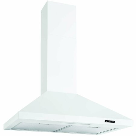 ALMO Elite EW48 Series 30in. Pyramidal Chimney Range Hood with Quiet Operation and LED Lighting - White EW4830WH